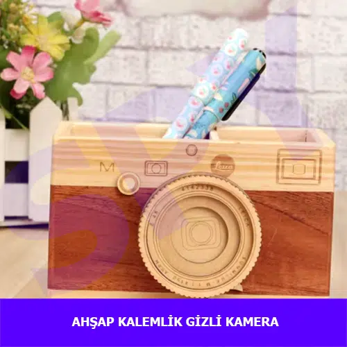 ahşap-kalemlik-güvenlik-kamera