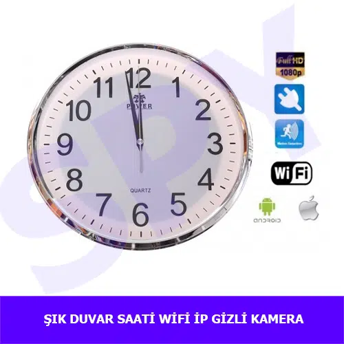 şık-duvar-saati-wifi-ip-güvenlik-kamera